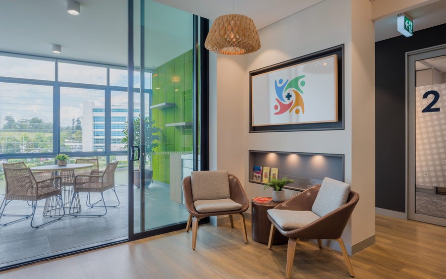 Waiting area at Complete Health Australia, Norwest