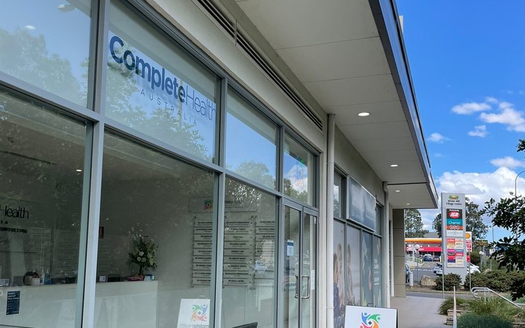 Complete Health Australia at Rouse Hill Village Centre, seen from the street